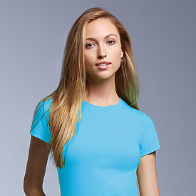 PVT LBL LDY 100% SHEER S/S T