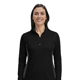 BL G LDY CLRBLK 1/2 ZIP P/O