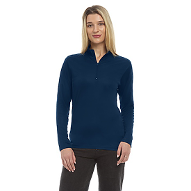 BL G LDY SOLID 1/4 ZIP P/O