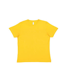 HN YTH 5.2 Oz Comfortsoft Tee - Soft Cotton Relaxed Fit T-Shirt, Tag-Free | Yellow, Size Large - View #4