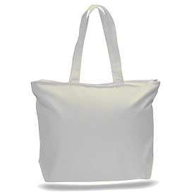 QT HVY CANVAS ZIPPR TOTE
